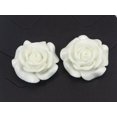 thumbnail image 4 of U8MO 10pcs White Flower Flatback Resin Cabochon 28mm DIY Embellishments, 4 of 5