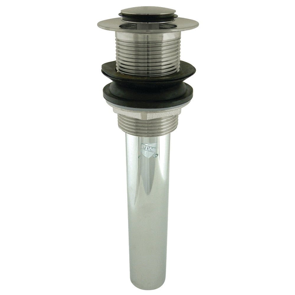 Bathroom Sink Push Pop-Up Drain without Overflow, 1-1/4" Pipe Dia., Brass EV8000MB
