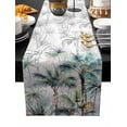 thumbnail image 2 of Summer Palm Trees Cotton Linen Table Runner 18 x 72 inch Botanical Tropical Leaves Non-slip Rectangular Dining Table Decor for Wedding Party Holiday Dinner, 2 of 8