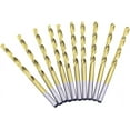 thumbnail image 5 of 1/4” Titanium Coated Twist Drill Bit Set, High Speed Steel Jobber Length Drill, Split Point, 10PCS (For Wood, Plastic and Metal ), 5 of 5