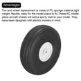 thumbnail image 4 of 4 Pcs RC Airplane Wheels, 2.5 Inch OD RC Plane Parts Wheels Model Airplane Light PU Sponge Tire Tail Foam Wheel, 4 of 7