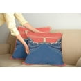 thumbnail image 2 of Ambesonne Grunge Throw Pillow Cover 2 Pack, Lighthouse Waves Sea, 20", Blue Coral White, 2 of 5