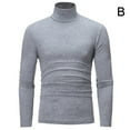 thumbnail image 1 of Mens Turtle Roll High Neck Jumper Warm Fleece Pullover Long Sleeve Sweater T3A3, 1 of 9