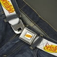 thumbnail image 2 of Seinfeld Belt, Seatbelt Buckle Belt, Seinfeld Spotlight Logo White, 32 to 52 Inches, 2 of 7