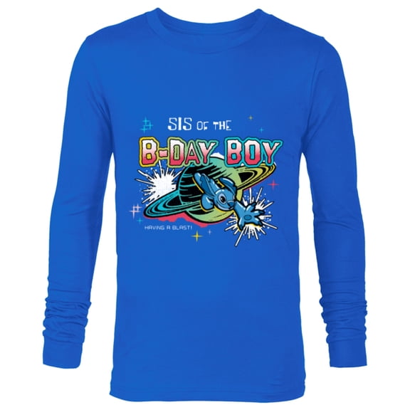Disney Stitch Family Shine Sis of the B-Day Boy Birthday - Long Sleeve T-Shirt for Men - Customized-Navy