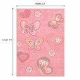 thumbnail image 4 of Knots Rugs Kids 100% Wool Hand Knotted Butterfly Hearts Area Rug, Soft Pink Nursery Playroom Carpet, Medium Pile Cute Kids Room Rug, 5x8, 4 of 7