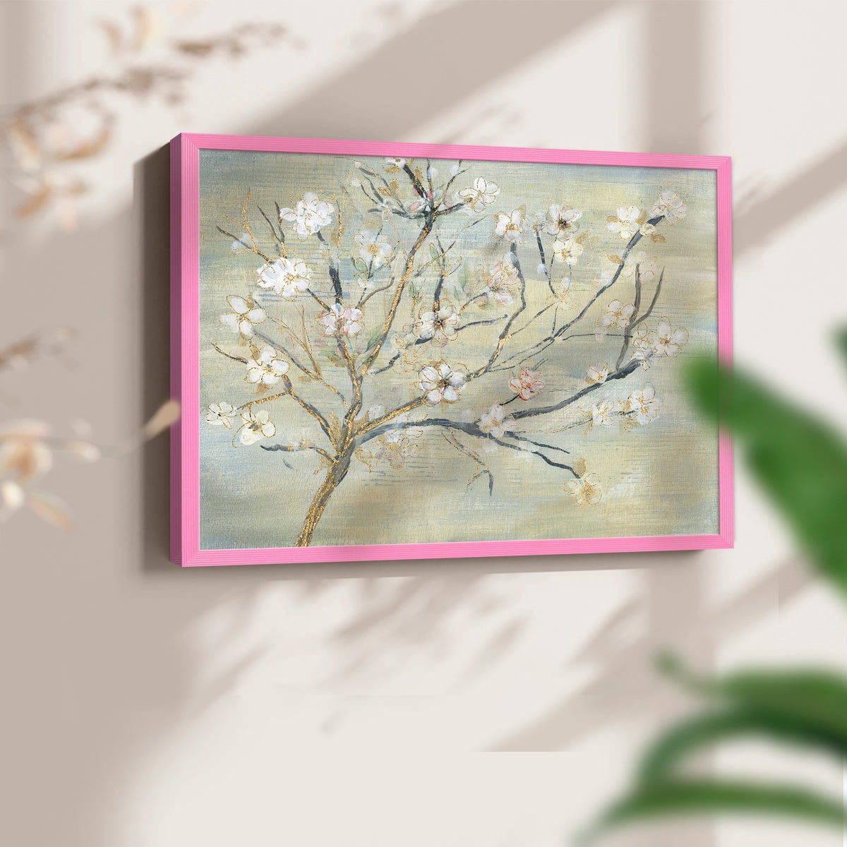 Blossoms & Spring Rain by Susan Jill - Restickable Framed Giclée Print