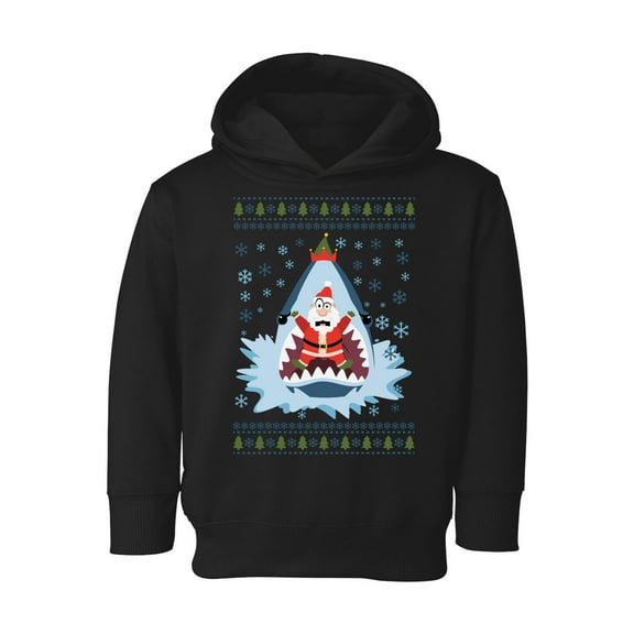 Awkward Styles Christmas Hoodie for Boys Girls Toddler Xmas Santa in Shark Sweatshirt