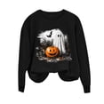 thumbnail image 5 of Enjoytime Halloween Sweatshirts for Women Funny Printed Crew Neck Long Sleeve Tops Fall Fashion Casual Spooky Season Sweatshirt, 5 of 6