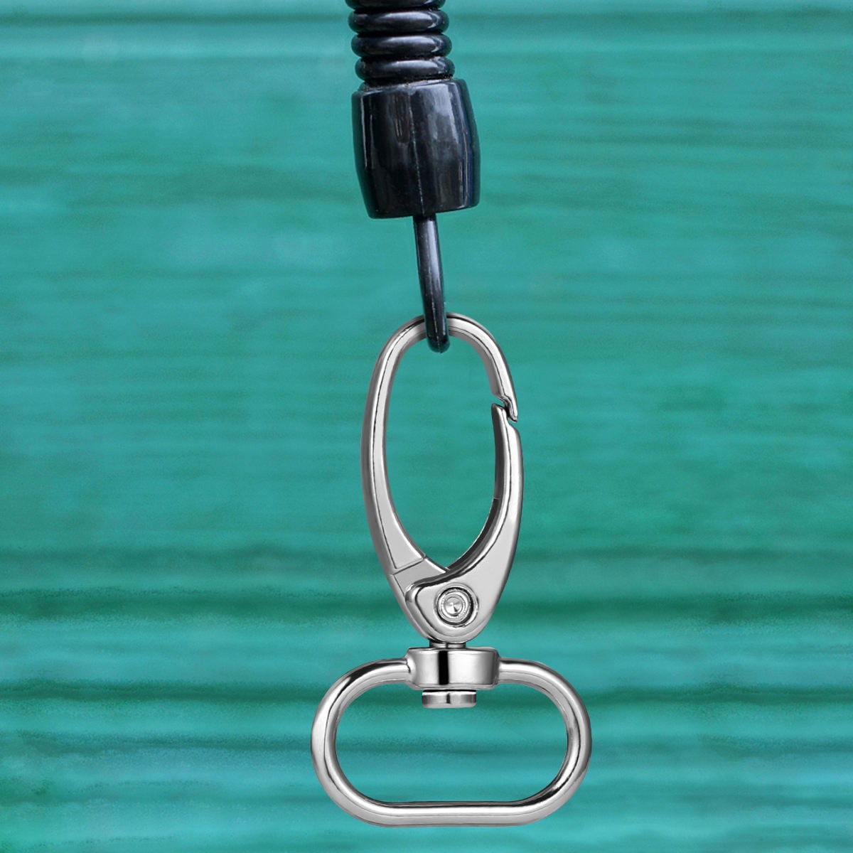 FRCOLOR VORCOOL 30pcs 360 Degrees Swivel Trigger Lobster Snap Clasps Hooks with D-rings (Silver)
