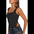 thumbnail image 2 of Tops Cortos para Salir de Mujer, Camisetas Sin Espalda, Ropa Básica de Verano Y2K para Adolescentes, Ropa , Color Negro, Talla XS, 2 of 7