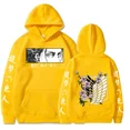 thumbnail image 1 of Sudadera con capucha de talla grande de Anime Attack On Titan, ropa con capucha gráfica Levi para hombres y mujeres, sudadera cálida de otoño, ropa de calle Harajuku, Tops, 1 of 1