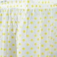 thumbnail image 6 of Efavormart 14FT 10 Mil Thick | Polka Dots Pleated Plastic Table Skirts - Disposable Table Skirt Spill Proof - White/Yellow, 6 of 8