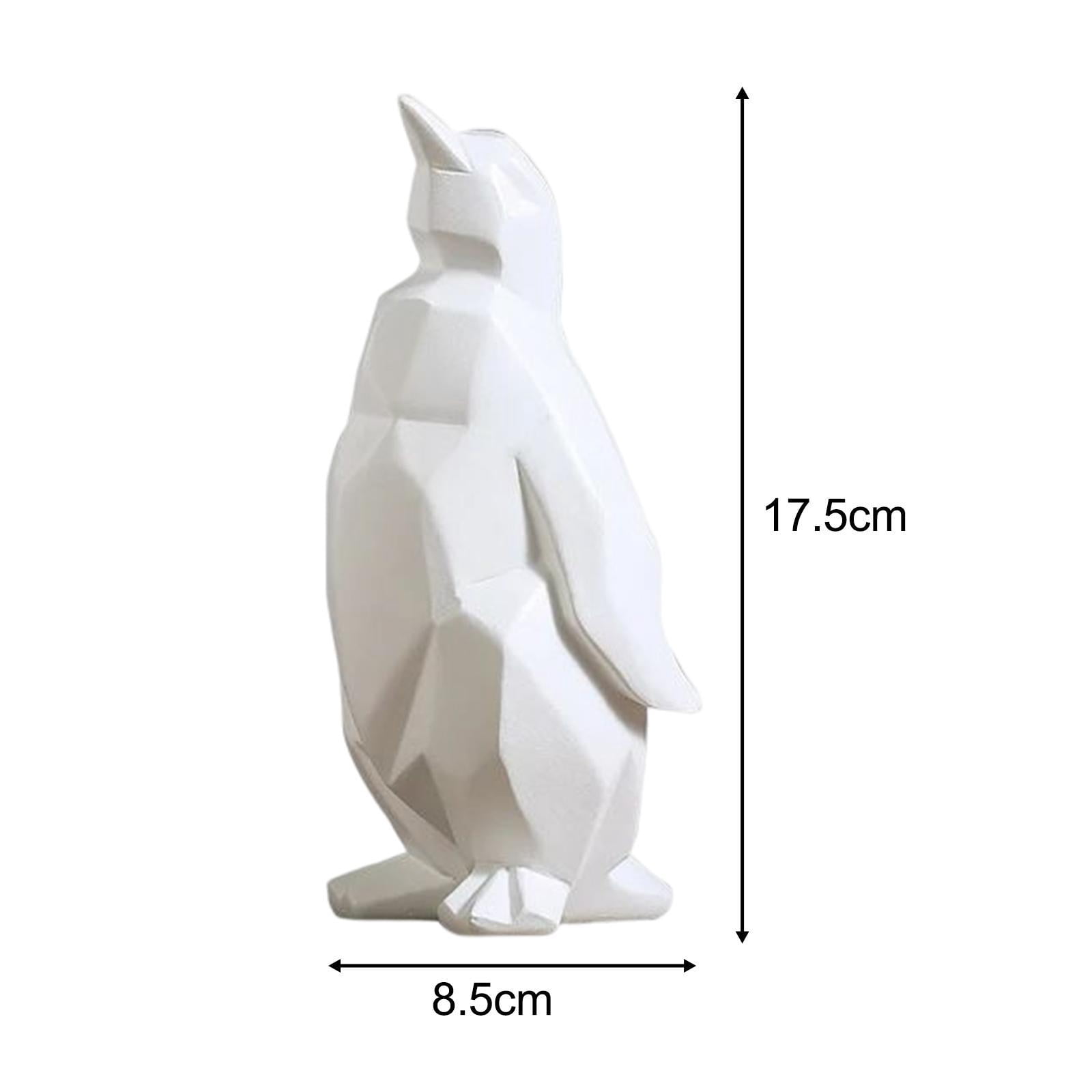 CarpNettore Penguin Bird Sculpture Figurine Collectable Craft Decorative Ornament Resin Animal Statue Yard Art Ornament Backyard Fairy Garden Accessories Flamingo Garden Stake for Housewarming