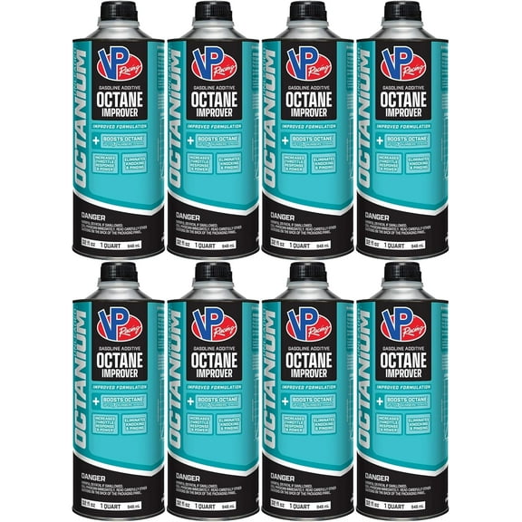 VP Racing 29505, Octanium Unleaded Octane Booster - Quart (8 Pack)