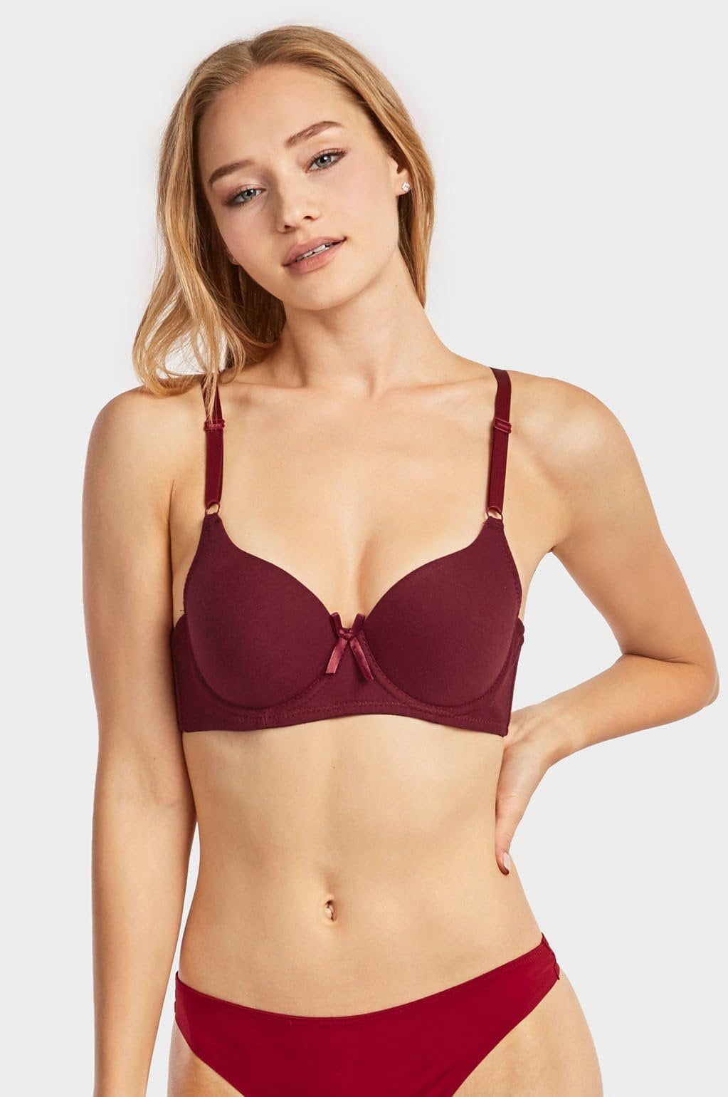 Womens 6 Pack of Everyday Plain, Lace, Wireless Bra 4207P5, 34A