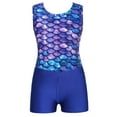 thumbnail image 4 of DPOIS Little Big Girls Mermaid Gymnastics Leotard Shorts Outfit, 4 of 6
