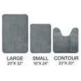 thumbnail image 5 of AOACreations Memory Foam Bath Rug, Bathroom Mat Set of 3 Pcs, Gray, 5 of 7