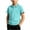 Mint Green, variant on QIUOMBBP Stripped Tops Cotton for Boys Summer Collar Short Sleeve Shirts Basic Back to School Outfits Pink L