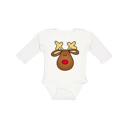 

Inktastic Rudolph the Red Nose Reindeer Gift Baby Boy or Baby Girl Long Sleeve Bodysuit