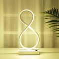 thumbnail image 4 of Lámpara LED de mesa en espiral para el hogar luz curva Tmvgtek de hierro acrílico para mesita de noche decoración minimalista para sala de estar y dormitorio, 4 of 9