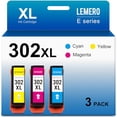 thumbnail image 2 of LEMERO Remanufactured Ink Cartridge Replacement for Epson 302 XL 302XL T302XL to use with Expression Premium XP-6100 XP 6100 XP-6000 (1 Cyan, 1 Magent, 2 of 4