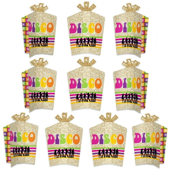 Big Dot of Happiness 70's Disco - Table Decorations - 1970s Disco Fever Party Fold and Flare Centerpieces - 10 Count