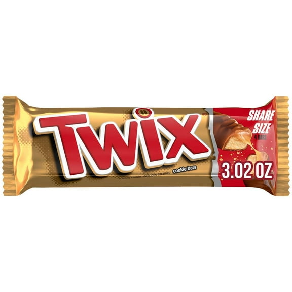 Twix Chocolate Caramel Candy Cookie Bars Sharing Size - 3.02oz