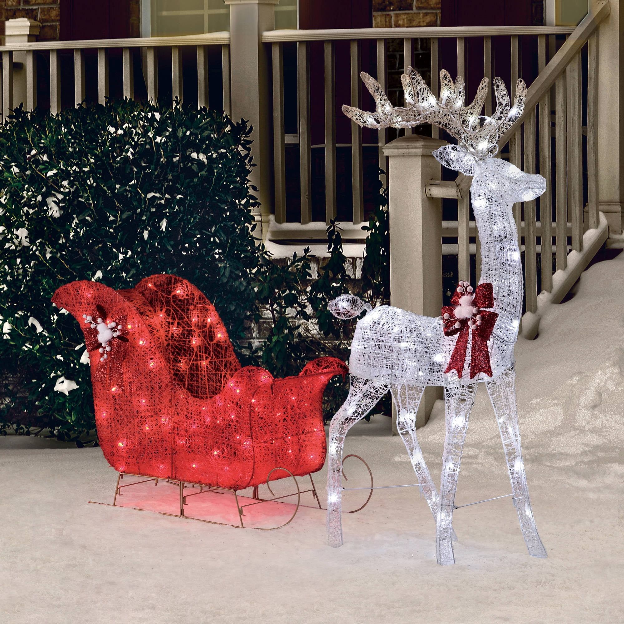 Christmas Outdoor Decoration Pre Lit Deer 52