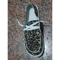 thumbnail image 4 of Ferndule Canvas Shoes Sneakers for Women Low Top Slip On Casual Comforta Walking Flats Brown Leopard 7.5, 4 of 4