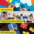 thumbnail image 3 of Paclord 48" x 1200" (100 ft) Circus-Themed Kraft Paper Set, 45 Lbs - Red, Yellow, Orange, Dark Blue, White Kraft Paper - Made in USA Paper for Crafts, Appliques for Kids, DIY, Origami, 3 of 5