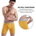 thumbnail image 4 of Men's Underwear Cotton Boxer Briefs Open Fly Tagless Underpants for Men 4 Pack, 4 of 6