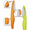 thumbnail image 2 of 2pcs Professional Vegetable Peeler, Potato Peeler, Apple Peeler With Stainless Steel Serrated Blade And Non-slip Ergonomic Handle For Vegetables, Carr, 2 of 5