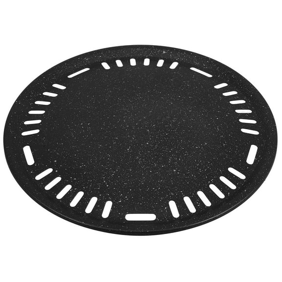 LITINKIMI Korean Grill Frying Pan Round Stainless Steel Perfect For Family Use 1Set