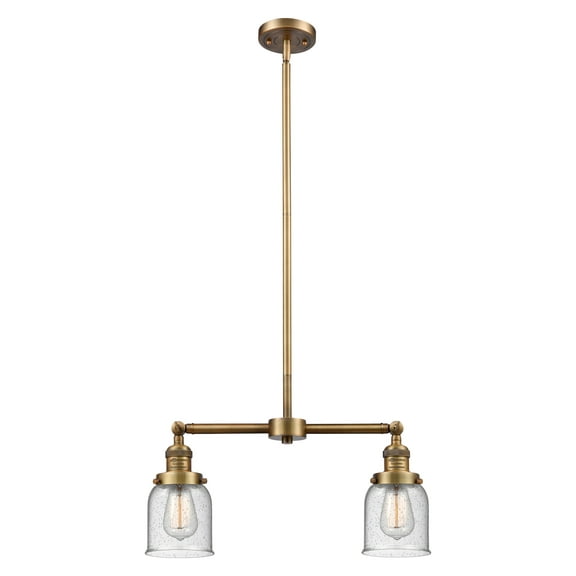 Innovations 2-LT Small Bell 22" Chandelier - Brushed Brass - 209-BB-G54