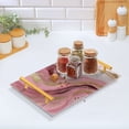 thumbnail image 5 of Iauyy Modern Square Bathroom Tray with Handles - Acrylic & Aluminum Alloy Vanity Countertop Organizer ，Golden Marble, 5 of 7