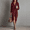 Wine, variant on Midi Dresses for Women Corduroy Long Sleeve Button Down Shirt Dress Loose Fit Lapel Front Slit Tunic Dress Vintage Womens Fall Outfits with Pockets