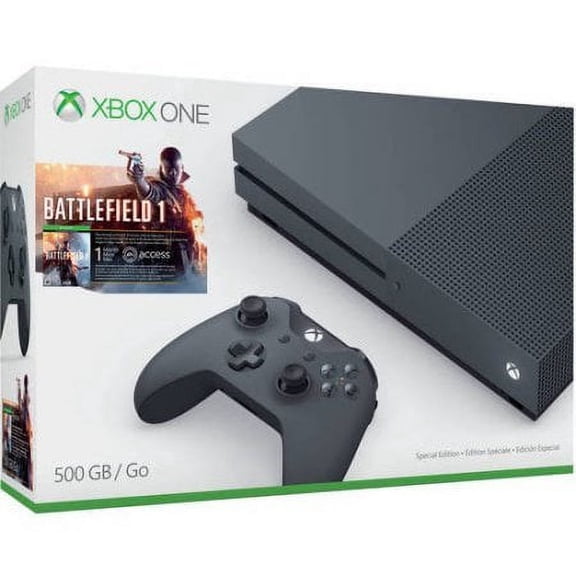 Xbox One S Battlefield 1 Special Edition Bundle, Storm Grey (500GB)
