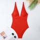 thumbnail image 1 of Traje de baño de una pieza con tiras verticales de palillo de dientes, traje de baño sexy ajustado a la cintura, 1 of 1