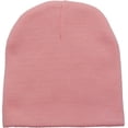 thumbnail image 1 of Simplicity Unisex Short Knit Beanie Skully Hat Cap, Pink, 1 of 1