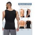 thumbnail image 5 of MANIFIQUE 2 Packs Gynecomastia Compression Shirts for Men - Sleeveless Slimming Undershirts Tummy Control and Body Shaper Tank Top, 5 of 7