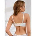 thumbnail image 2 of Unique Bargains Women's Adjustable Straps Lace Underwired Padded Tube Bras C 34 Beige, 2 of 6