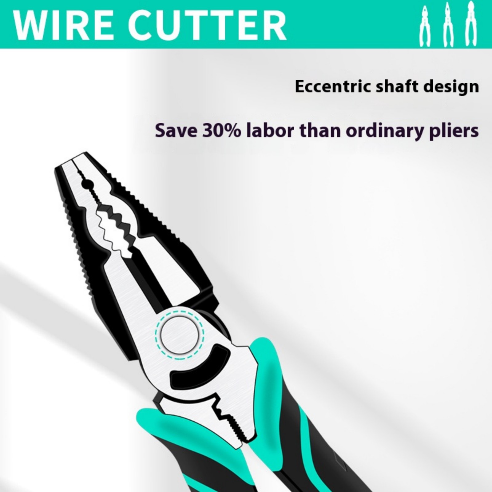 9 in 1 Wire Stripper Multifunctional Pliers Wire Crimper Cutting Crimping Deburring Tool for Electrician