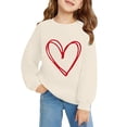 thumbnail image 6 of Mercatoo Girls 1reppy Heart Sweatshirts Cute Oversized Pullover Kid Valentines Day Graphic Crewneck Athletic Sweaters with Pocket, 6 of 6