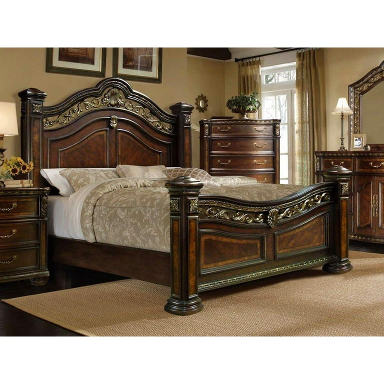 Cherry wood king online size bedroom sets