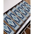 thumbnail image 7 of Stair Treads for Wooden Steps, Vintage Ethnic Peel and Stick Stair Treads with Adhesive, Boho Tribes Modern Blue Middle Century Non Slip Indoor Stairs Runner Rugs Mats for Elders Dogs 8"x30"4PCS, 7 of 7