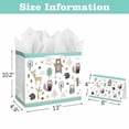thumbnail image 2 of BUTTERFLY- 13" Large Baby Gift Bag With Card And Tissue Paper For Baby Shower,Kids, 2 of 5