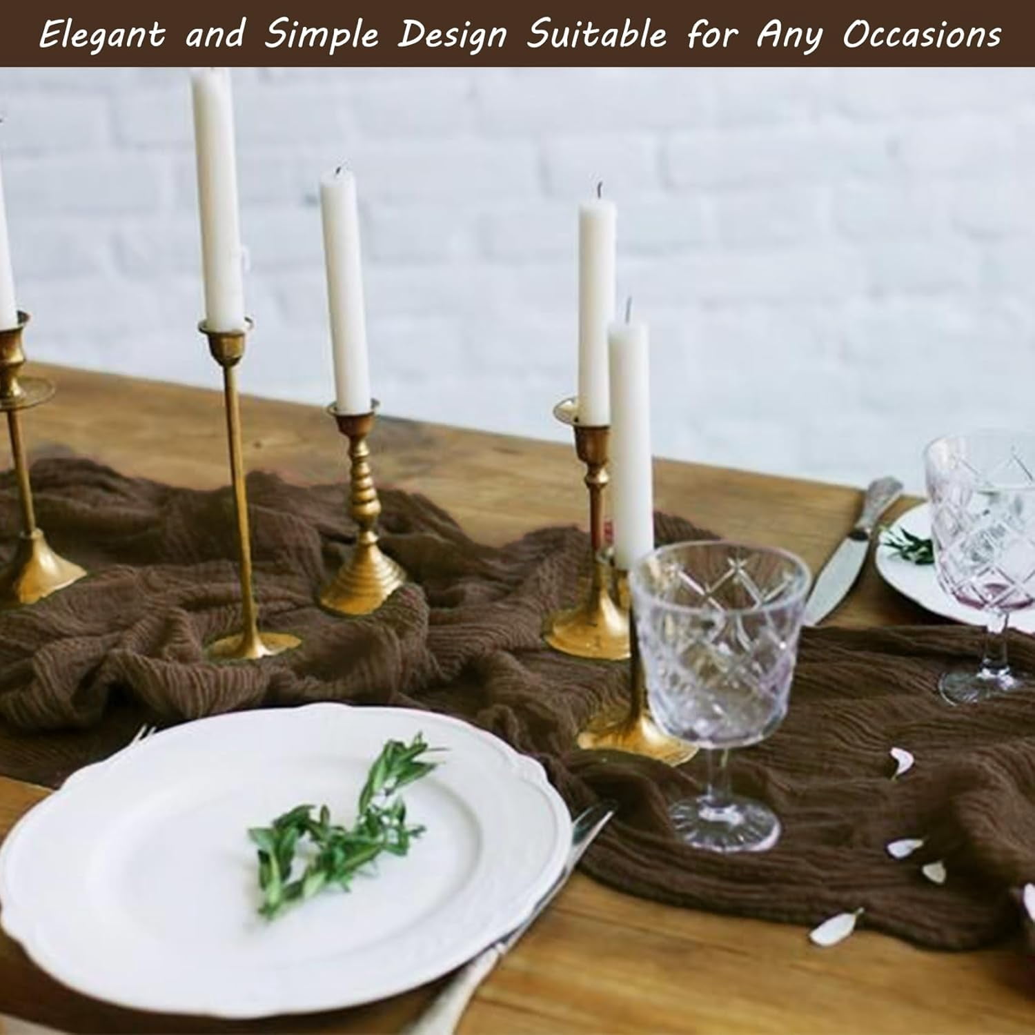 Wehilion 12PCS Cheesecloth Table Runner Boho Gauze Table Runner Cheese Cloth Long Table Runner Rustic Table Runner for Wedding Bridal Shower Birthday Party Table Decor