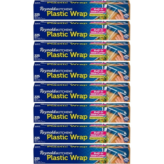 ZJHP Kitchens Quick Cut Plastic Wrap, 225 Square Feet (Pack of 8)