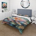 thumbnail image 1 of Designart "Lotus Floral Dreams Pink II" Floral Lotus Bedding Covert Set - Lotus Pink Floral Bed Set With 2 Shams, 1 of 6